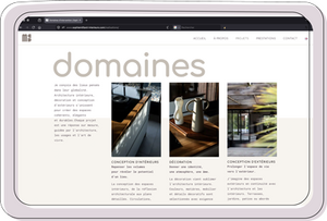 Page web domaines design intérieur, décoration, extérieur
