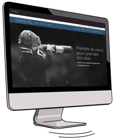 Écran d’ordinateur affichant site CHASTEL