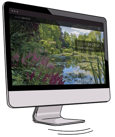 Écran d’ordinateur affichant site de parc paysager