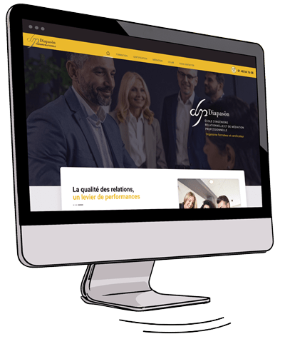 Écran d’ordinateur affichant site web de conseil RH