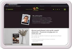 Site web studio Pilates Nita Natural sur ordinateur