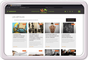 Page blog Studio Pilates Toulouse sur ordinateur