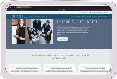 Page d’accueil du cabinet d’avocats Chastel