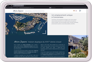 Site web immobilier affiché sur écran d’ordinateur