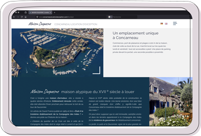 Site web immobilier affiché sur écran d’ordinateur