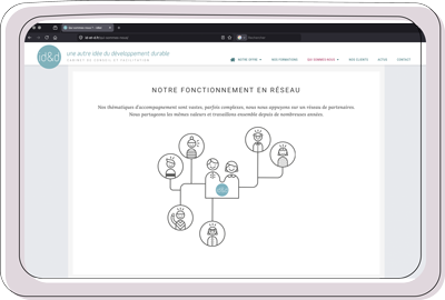 Page web présentant un fonctionnement en réseau