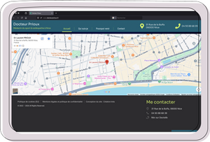 Carte localisation Docteur Proux à Nice