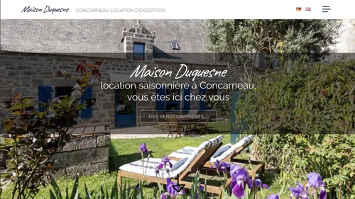 Jardin et fa&ccedil;ade de la Maison Duquesne &agrave; Concarneau.