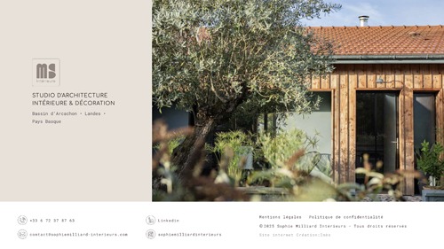 Homepage Sophie Milliard Intérieurs